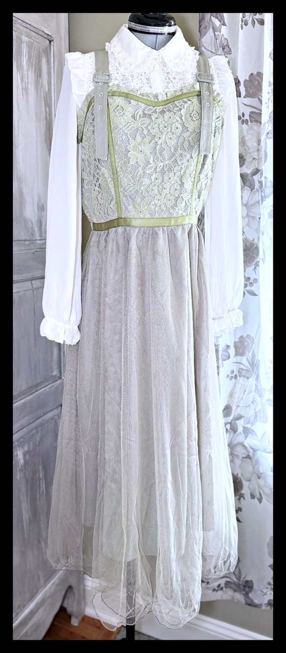 Axes Femme Lace Tulle Camisole Bustier JSK Dress & Blouse J Fashion Cottagecore